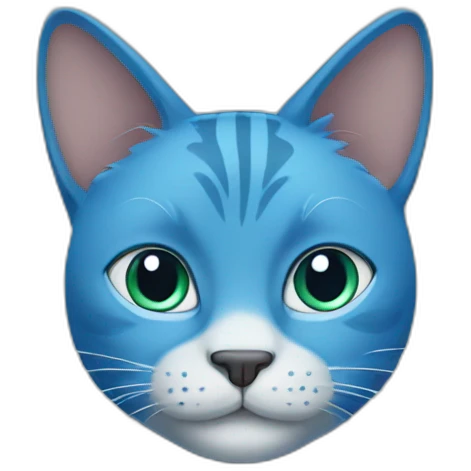 Blue cat emoji