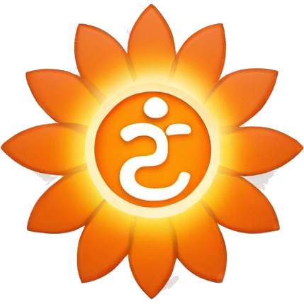 Sacral chakra symbol orange  emoji