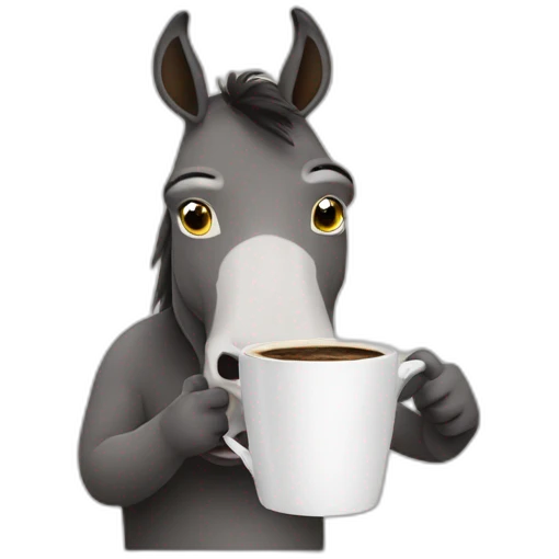 Donky drinks coffee emoji