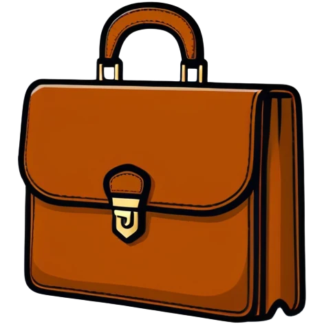 A professional brown leather attaché case or business briefcase emoji