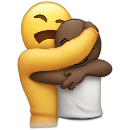 Friendly hug emoji