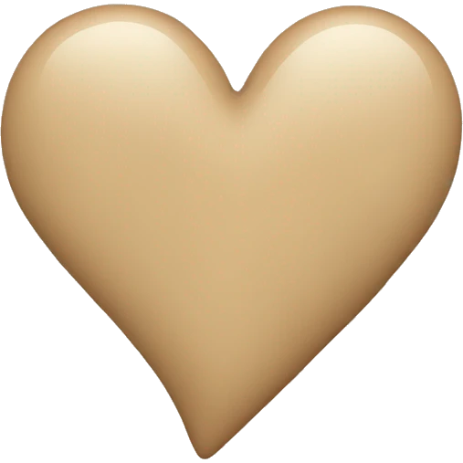Beige heart  emoji