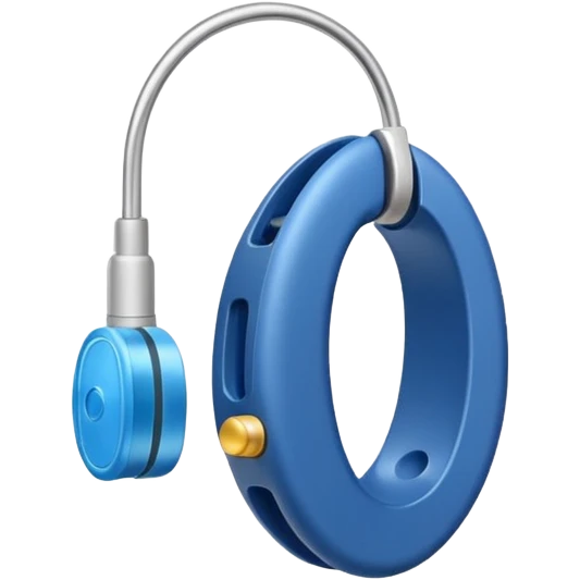 blue hearing aid emoji