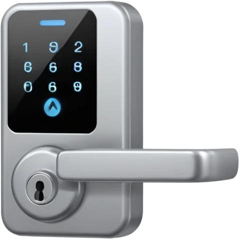 Electronic Door Lock System with card insert only screen no key hole emoji