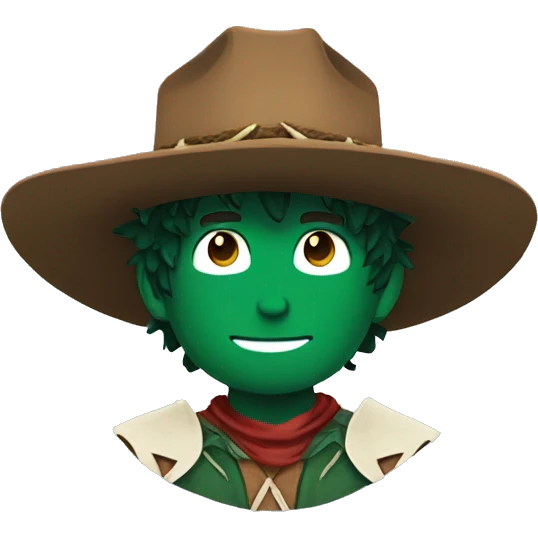Deku with a cowboy hat emoji