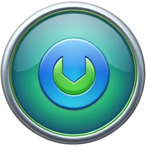Blue and green Badge that says RBT emoji