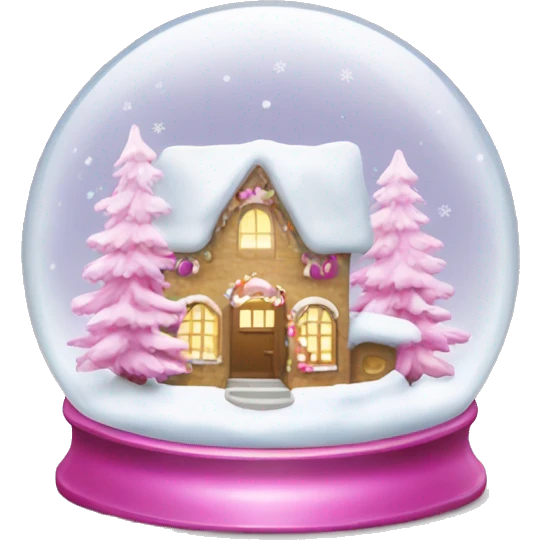Snowglobe pink Christmas  emoji