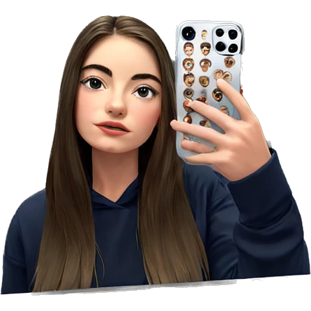 bathroom selfie with reflection emoji