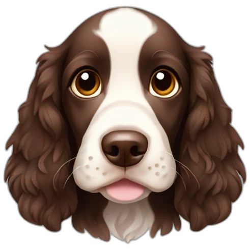 All brown cute sprocker spaniel pup  emoji
