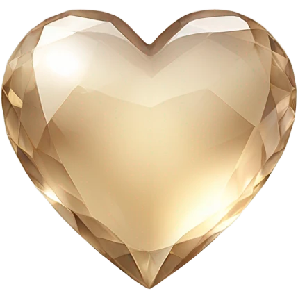 Beige crystal heart emoji