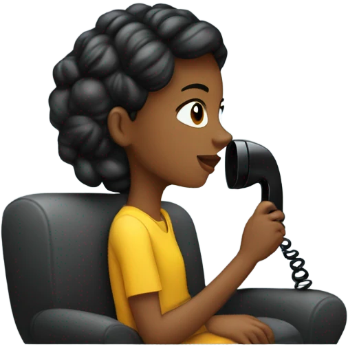 Girl on landline  emoji