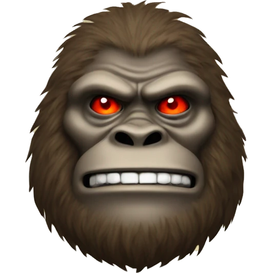 BIGFOOT WITH RED EYES AND A CIGAR emoji