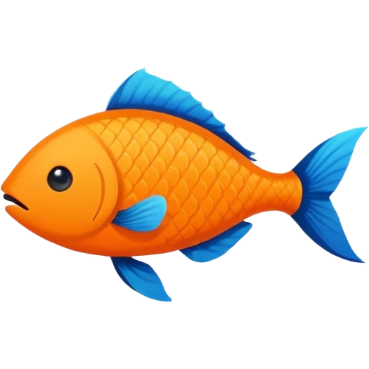 fish in ios style minimalistic emoji