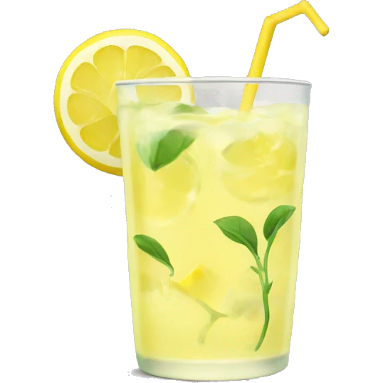 Lemonade with a cat drinking it emoji