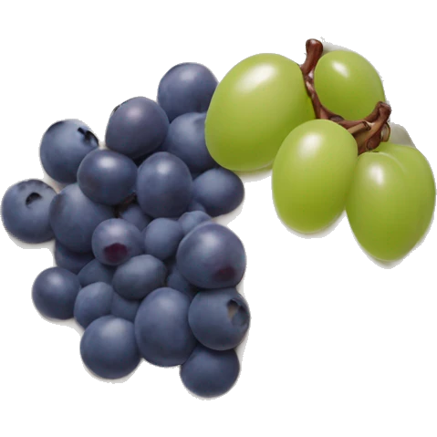 yoghurt bowl with grapes and blueberries emoji