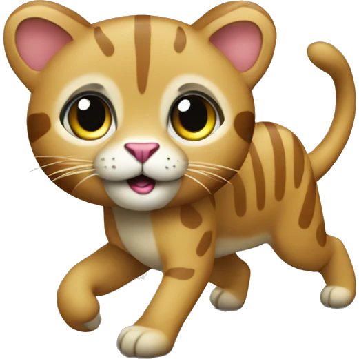 Puma (animal) walking on a treatmill emoji