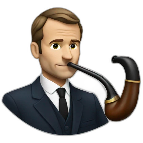 Macron smoking pipe emoji