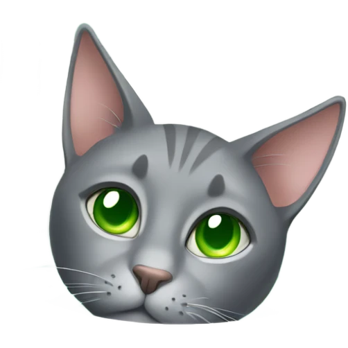 Grey cat with green eyes laying in sink emoji