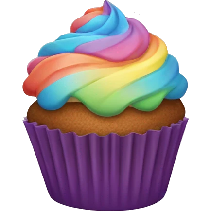 Cupcake arcoíris  emoji