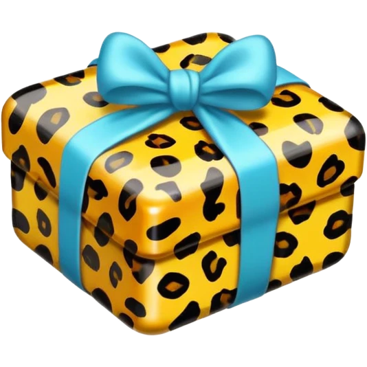 leopard print wrapped candy emoji