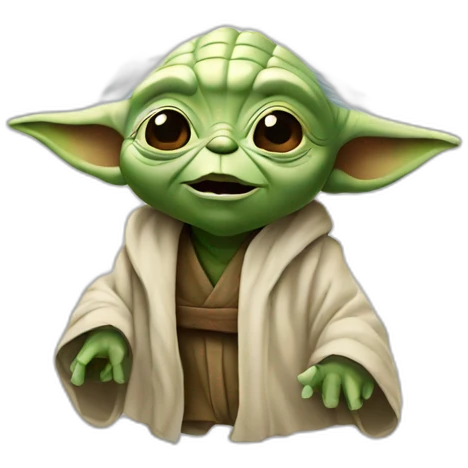 Yoda riendo emoji