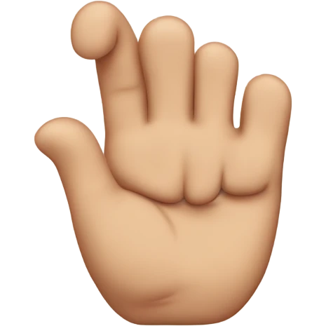finger heart emoji🫰with middle instead of index finger  emoji