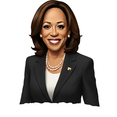 Kamala Harris with cake emoji