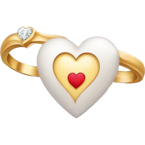 Corazón con anillos de boda emoji