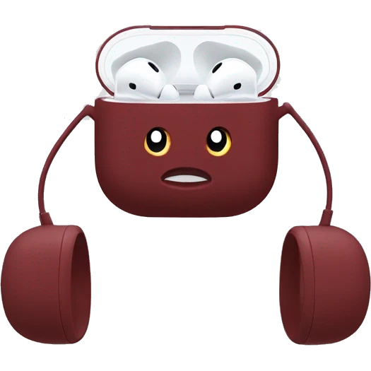 Dark red airpod max emoji