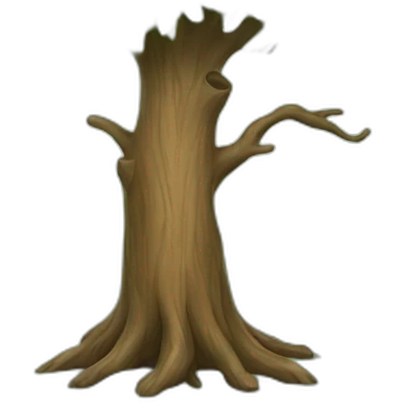 tree with face emoji