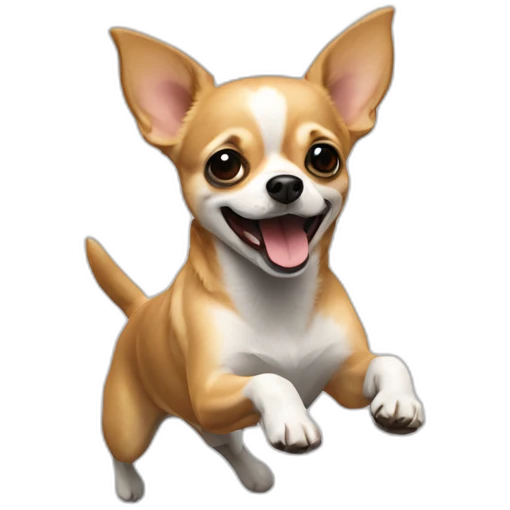 chihuahua jumping emoji