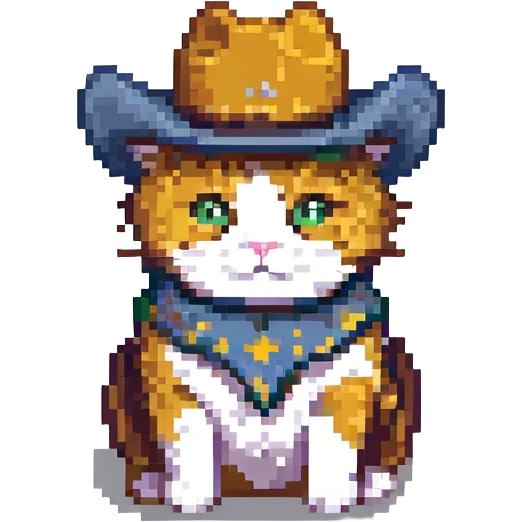 cat with a cowboy hat emoji