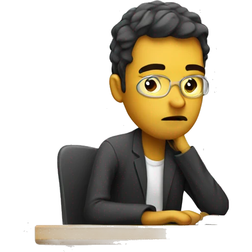 a tired programmer emoji