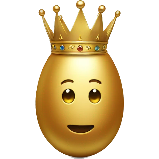 golden egg with crown emoji