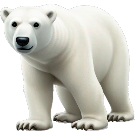polar bear, full body,  to the right emoji
