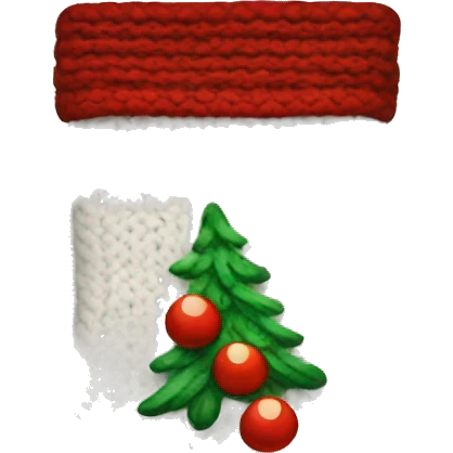 white knit christmas stocking emoji