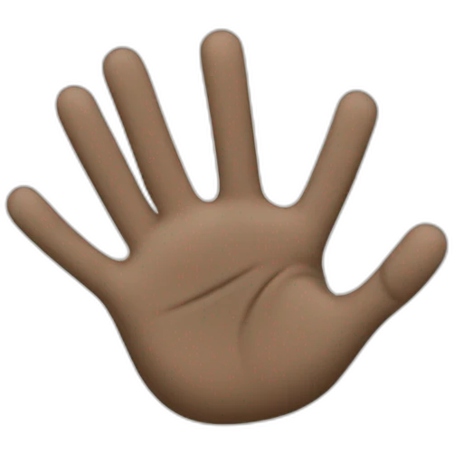 holds hand up, stop emoji
