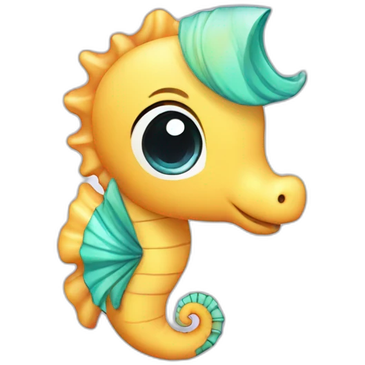 cute kawaii seahorse emoji