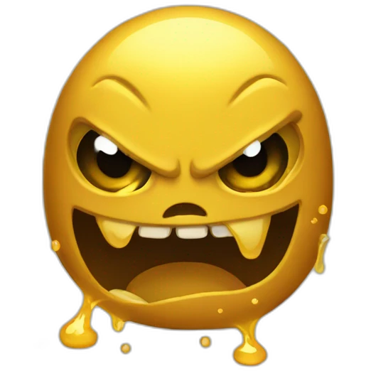 angry golden slime emoji