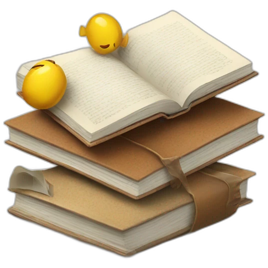 toppled books emoji