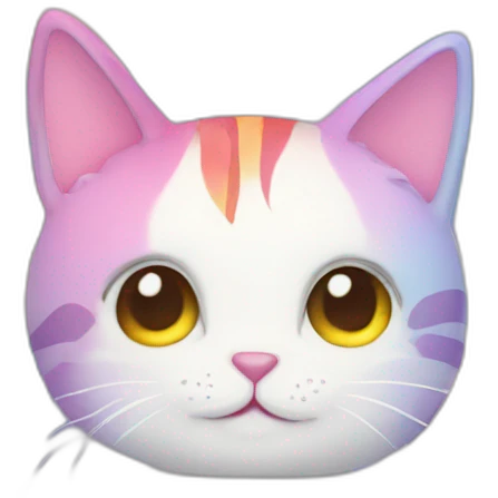 Rainbow kitty cat emoji
