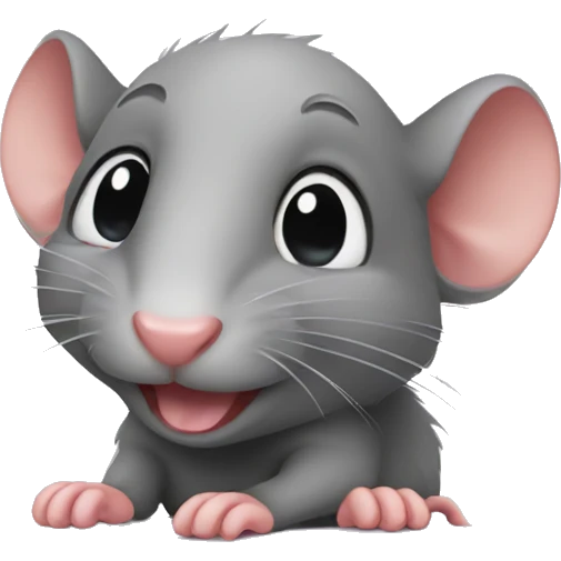 Cute young rat emoji