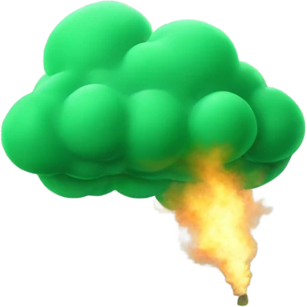 a green gas cloud emoji