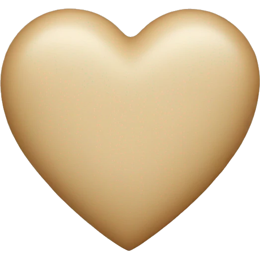 Beige heart  emoji