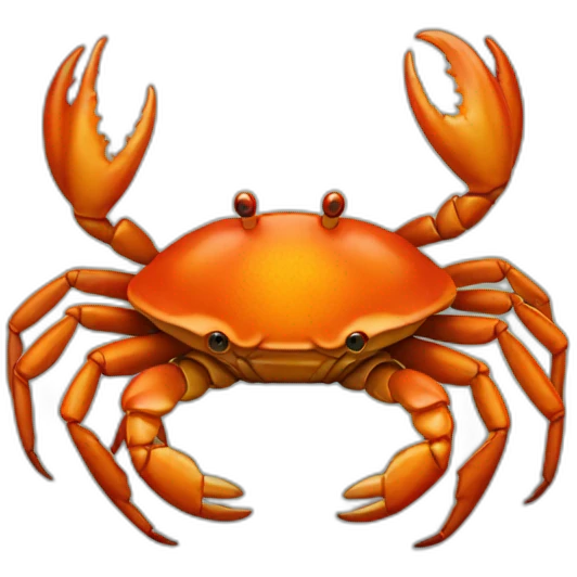 orange rust crab emoji