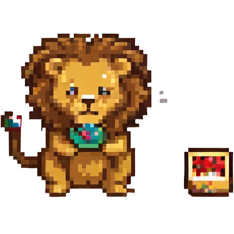 lion eating chocolate emoji