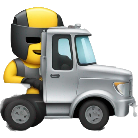 MIG Welding on metal truck emoji