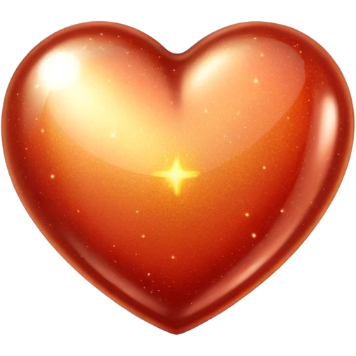 Romantic reddish-golden warm-colored sparkling Valentines vintage aesthetic object  emoji