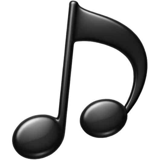 black music note emoji