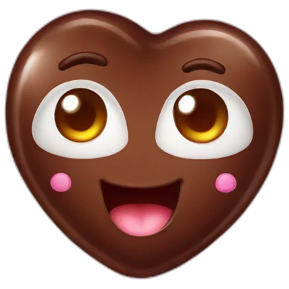 kawaii chocolate emoji